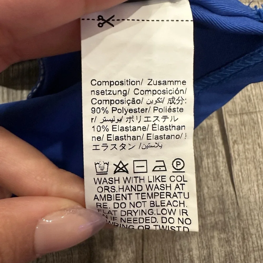 SHEIN Blue Strappy Back Cami‎ Tank Top Size Xs Spaghetti Strap Y2K Club Party - Picture 5 of 7